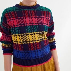 Urban outfitters gingham neon sweater
